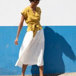 SION gathered linen skirt - notPERFECTLINEN