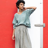 TEST PRODUCT for TESTING order history NOTE and SIZE (1950s CITY flat front linen skirt) - notPERFECTLINEN