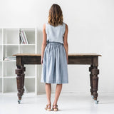 TEST PRODUCT for TESTING order history NOTE and SIZE (1950s CITY flat front linen skirt) - notPERFECTLINEN