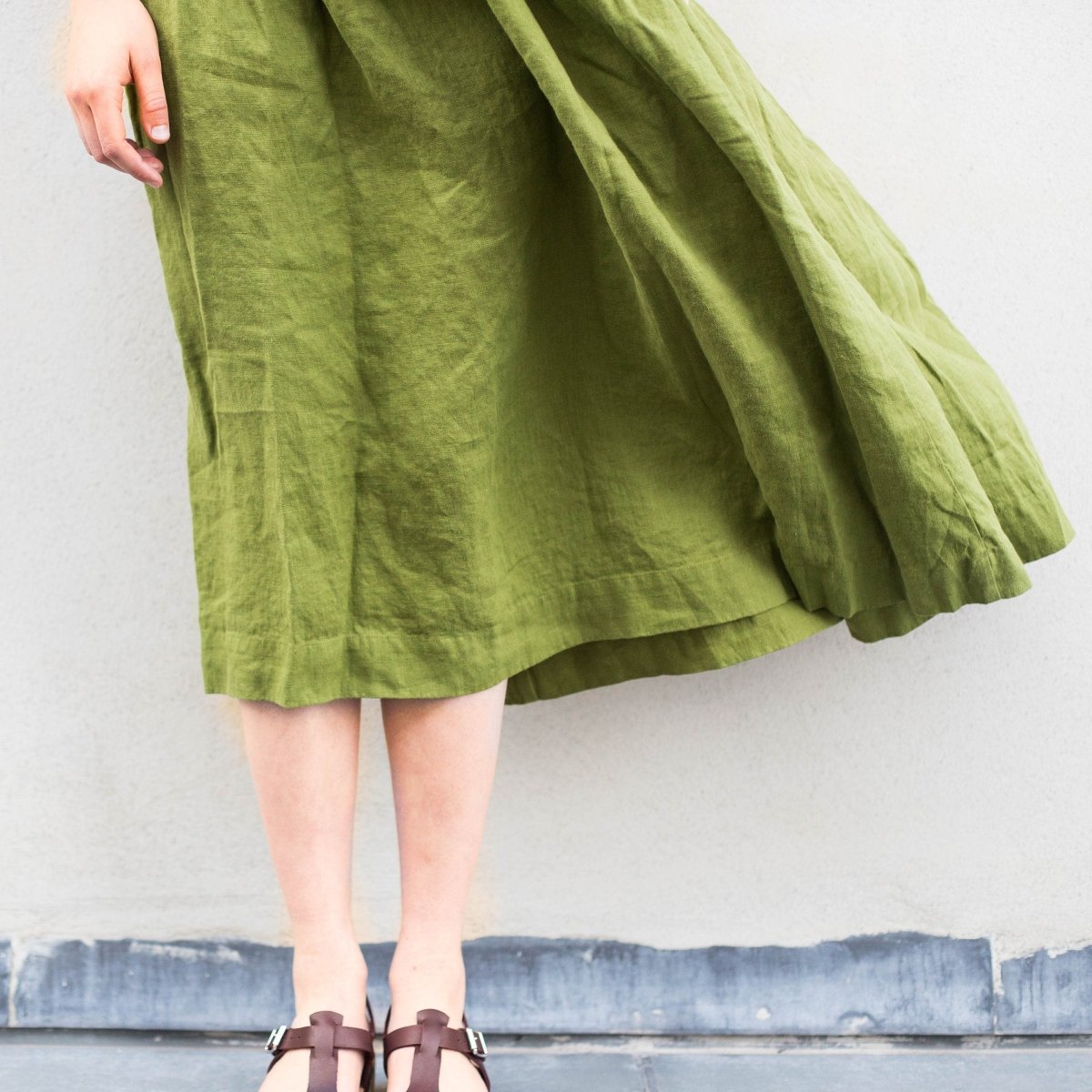 TEST PRODUCT for TESTING order history NOTE and SIZE (1950s CITY flat front linen skirt) - notPERFECTLINEN